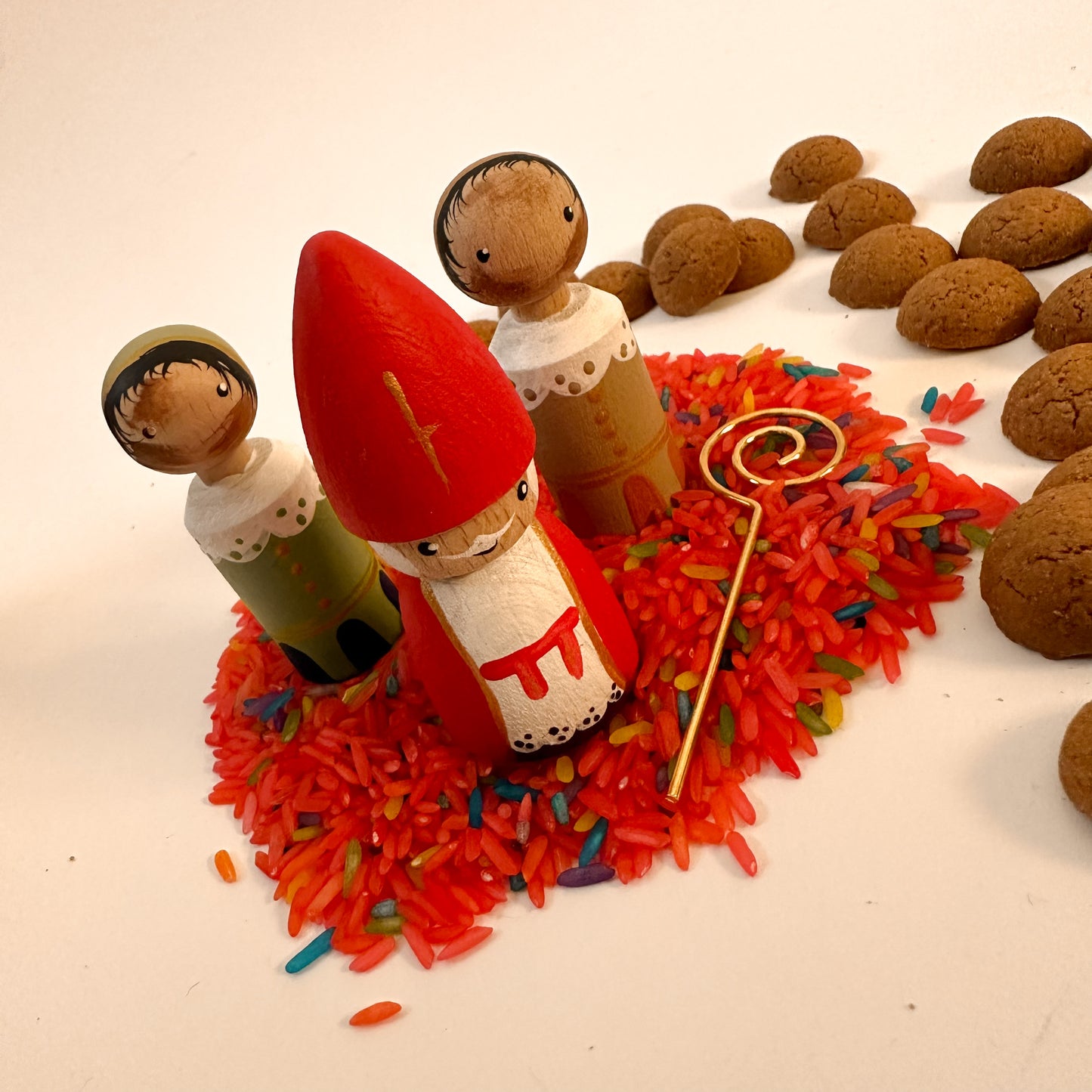 Pegdoll - Sint set beige/groen