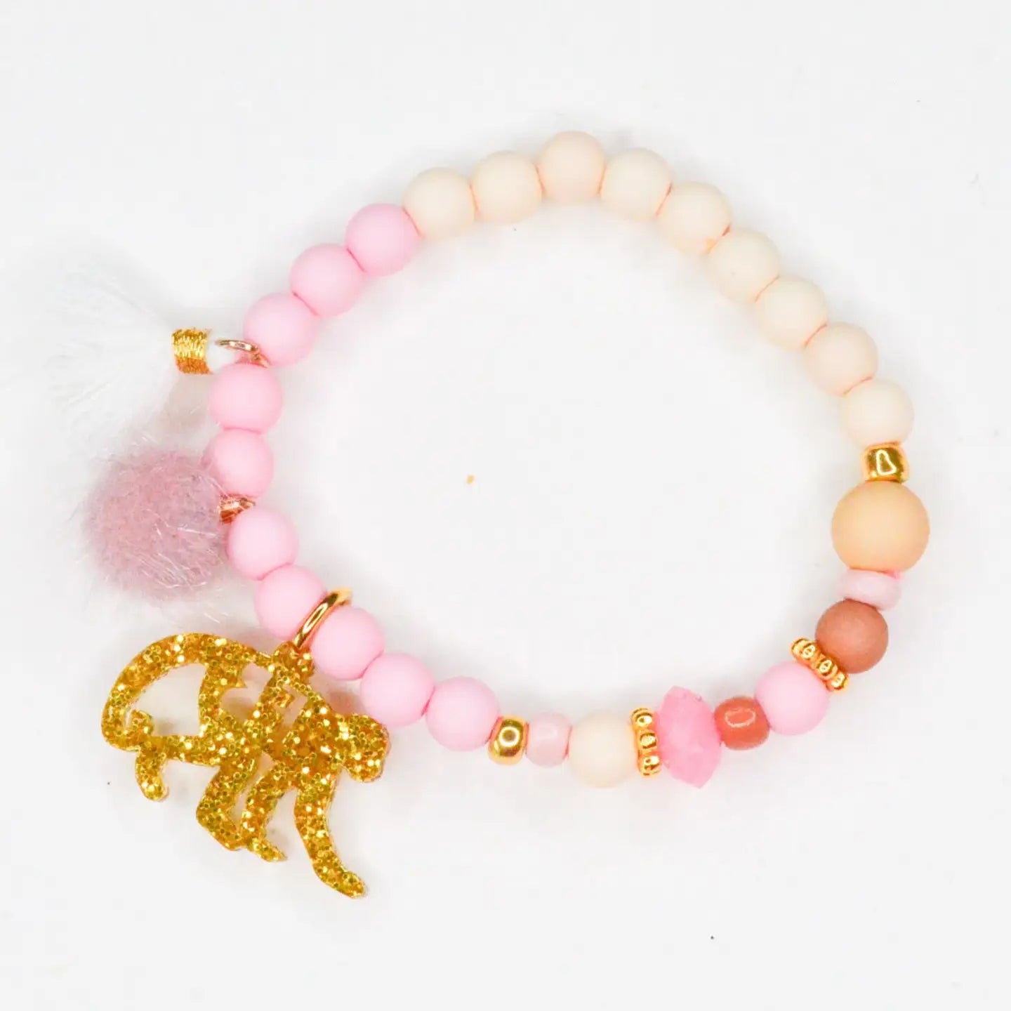 Kinderketting 'Cotton Candy' – Kinder Kralenketting met Kwastjes
