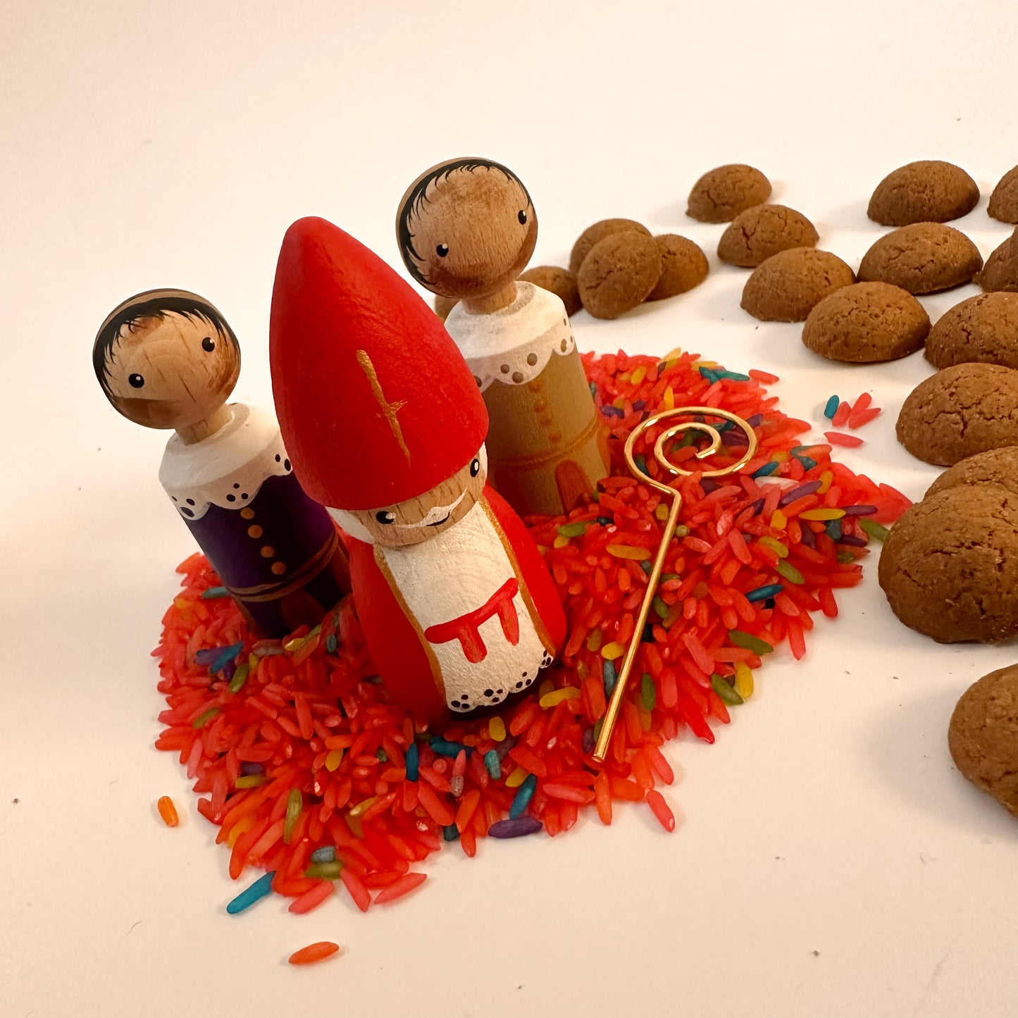 Pegdoll - Sint set beige/paars