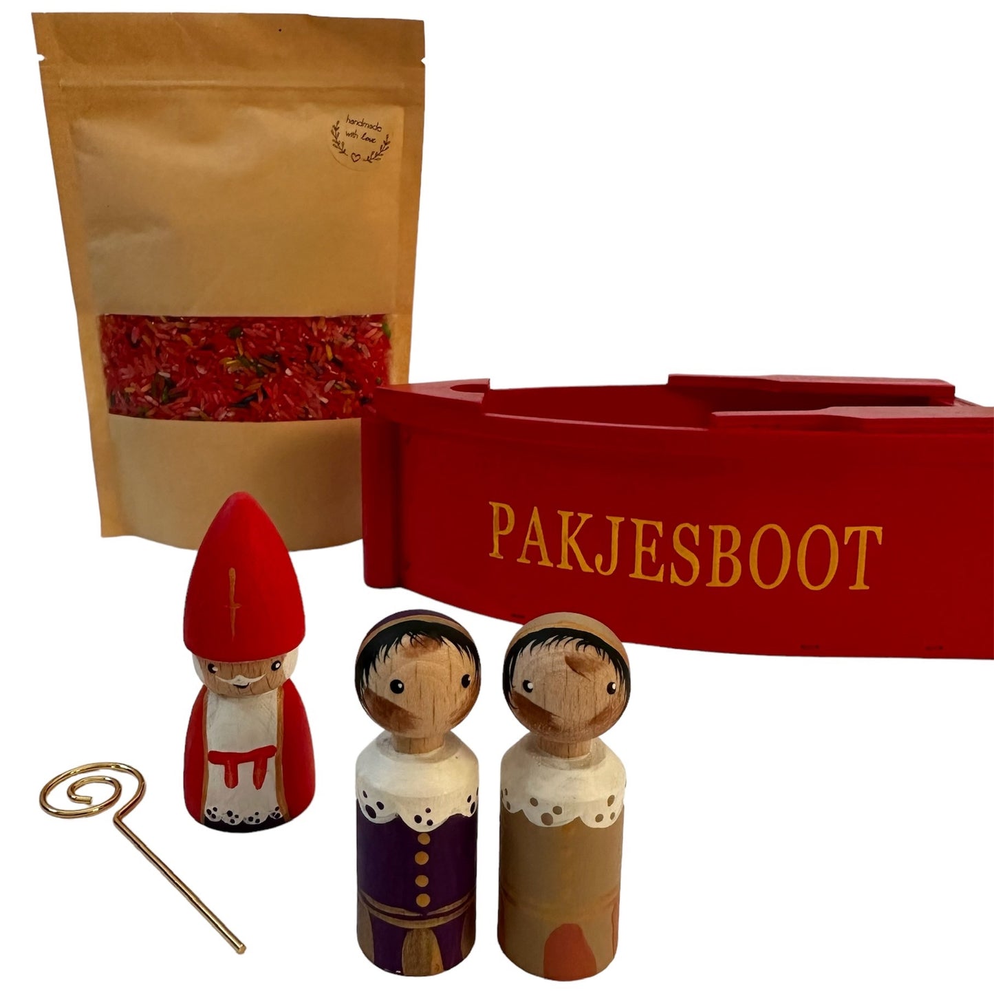 Pegdoll - Sint set beige/paars