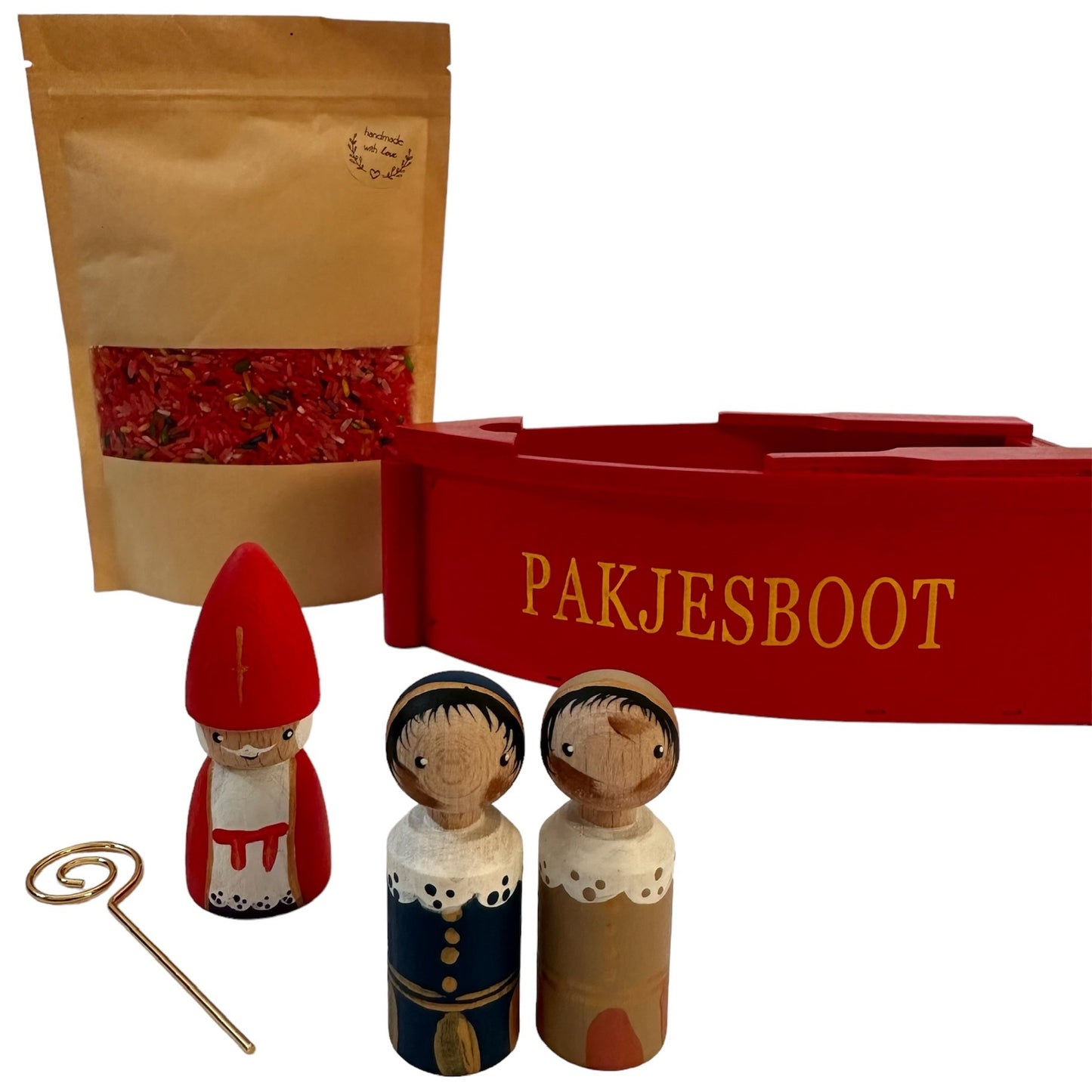 Pegdoll - Sint set beige/blauw