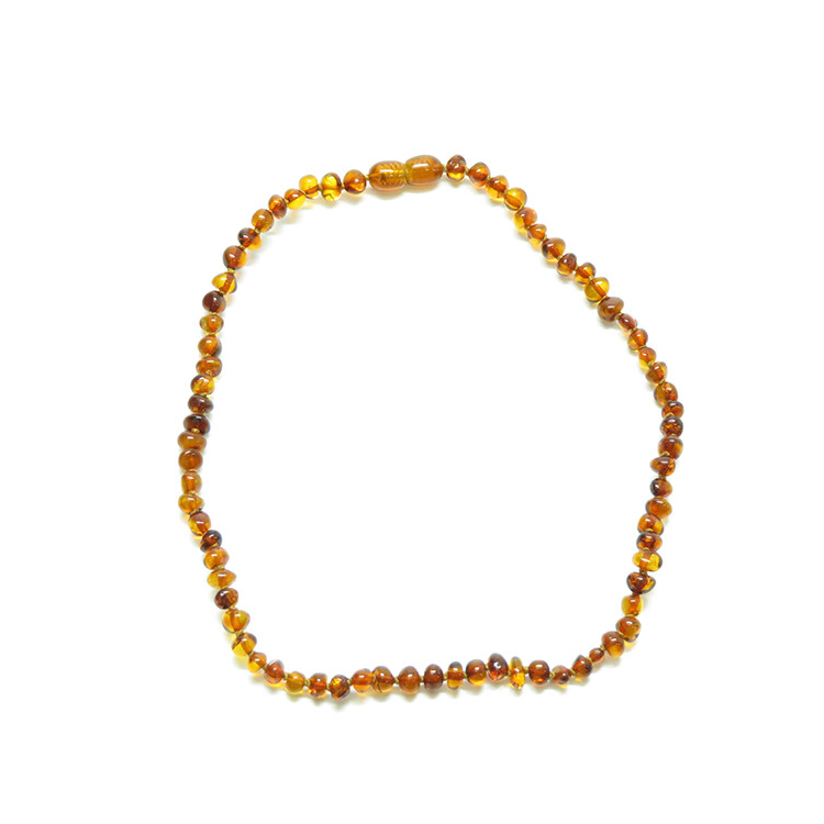 Barnsteenketting cognac glans
