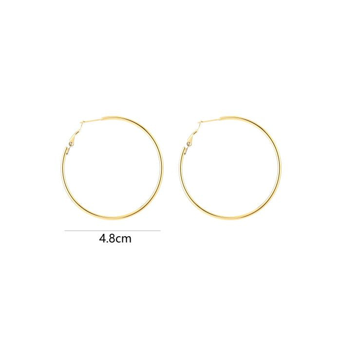 Creolen 4,8 cm - Goudkleurige Stainless Steel Oorbellen