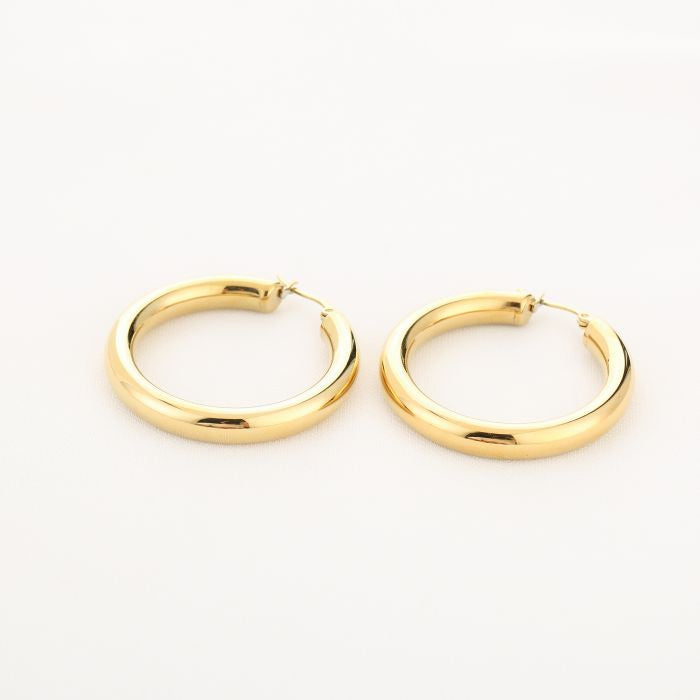 Creolen 3,3 cm - Goudkleurige Stainless Steel Oorbellen