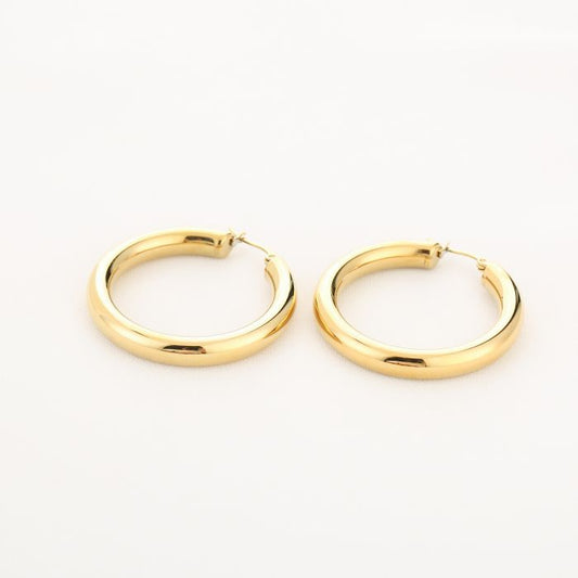 Creolen 3,3 cm - Goudkleurige Stainless Steel Oorbellen