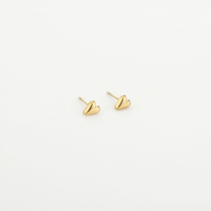 Hartjes Studs – Stainless Steel Oorbellen Goudkleurig