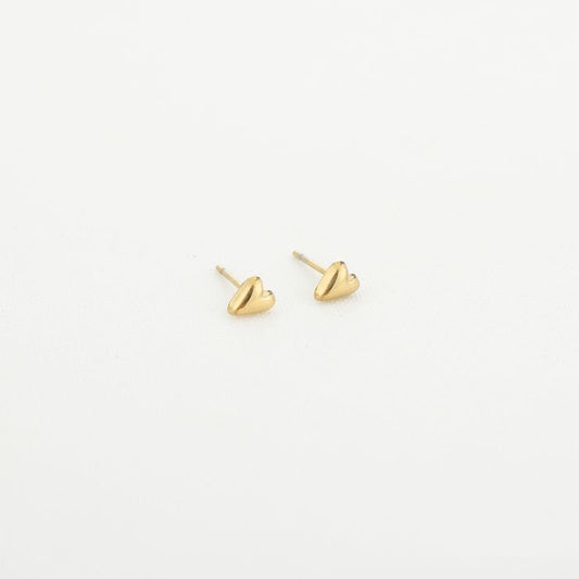 Hartjes Studs – Stainless Steel Oorbellen Goudkleurig