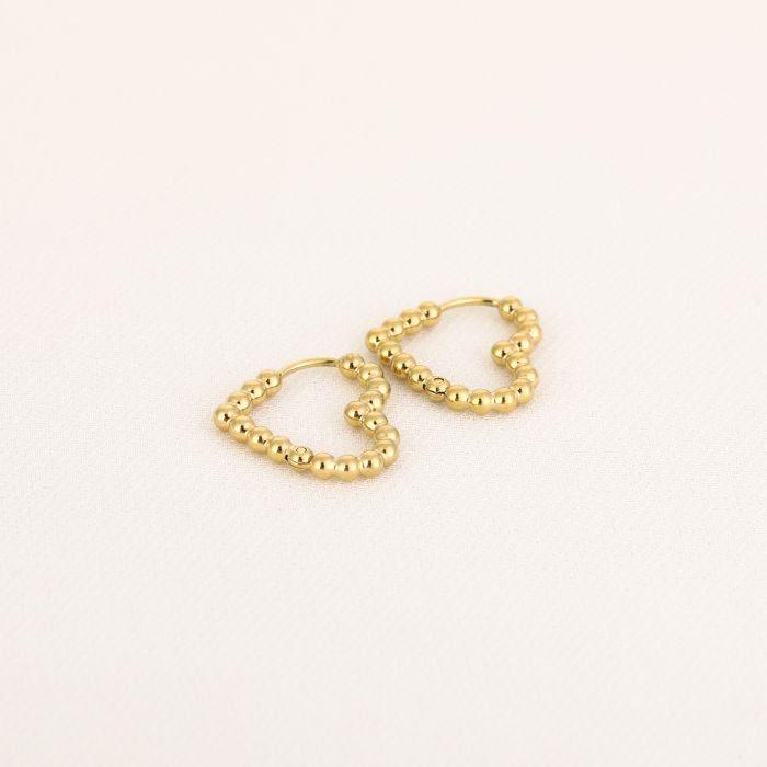 Hartjes Oorbellen Dames - Goudkleurige Stainless Steel Oorbellen