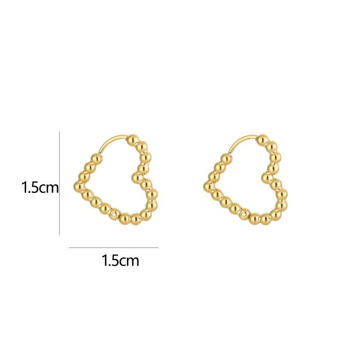 Hartjes Oorbellen Dames - Goudkleurige Stainless Steel Oorbellen