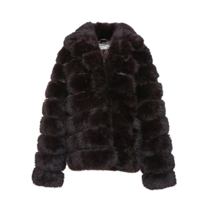 Faux Fur Jas Dames – COFFEE (donkerbruin) – Luxe Kunstbont Winterjas